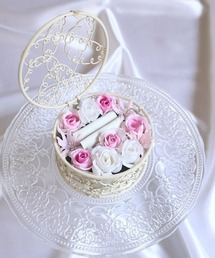 Salon de Lilas（サロンドリラ）の「ライトピンクローズのウエディングリングケース（その他雑貨）」