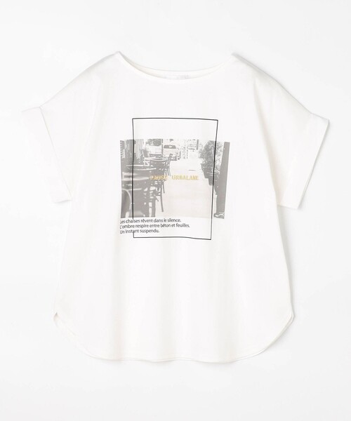 NICOLE white（ニコルホワイト）の「フォトデザインTシャツ（Tシャツ/カットソー・レディース・ライトグレー/オフホワイト・FREE）」の10枚目の写真