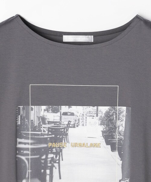 NICOLE white（ニコルホワイト）の「フォトデザインTシャツ（Tシャツ/カットソー・レディース・ライトグレー/オフホワイト・FREE）」の8枚目の写真