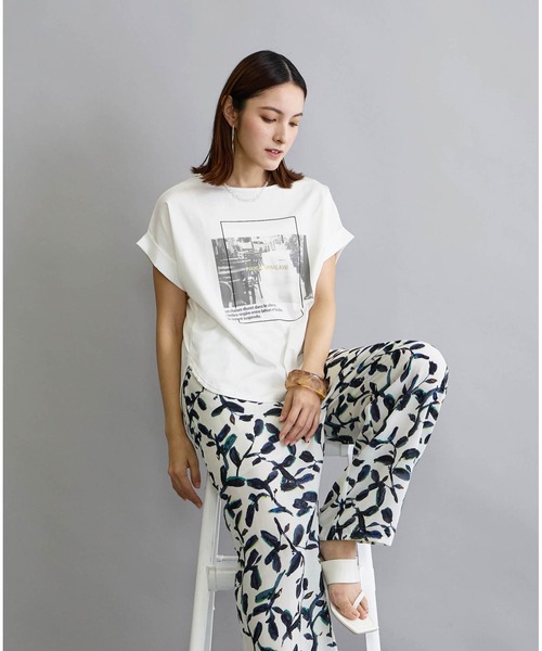 NICOLE white（ニコルホワイト）の「フォトデザインTシャツ（Tシャツ/カットソー・レディース・ライトグレー/オフホワイト・FREE）」の15枚目の写真