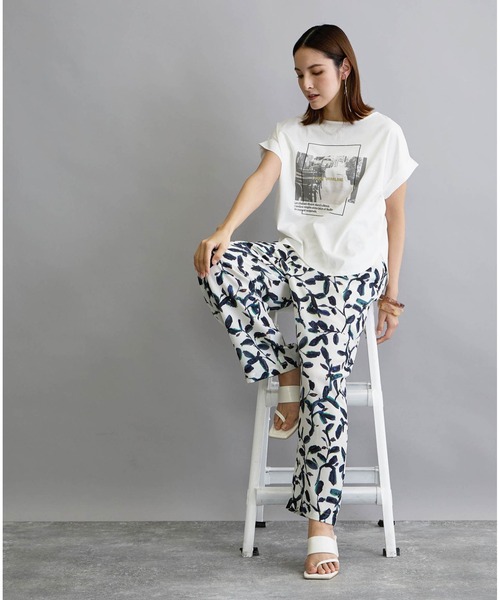 NICOLE white（ニコルホワイト）の「フォトデザインTシャツ（Tシャツ/カットソー・レディース・ライトグレー/オフホワイト・FREE）」の14枚目の写真