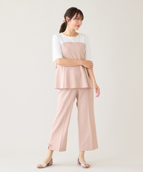 Rose Tiara(ローズティアラ)の「【UVカット/イージーケア/接触冷感】ワイドパンツ(その他パンツ・レディース・ブラック/ネイビー/ピンク・38/42/46)」の5枚目の写真