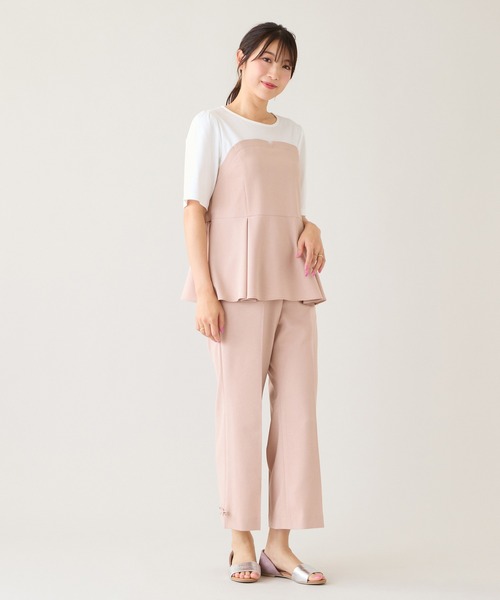 Rose Tiara(ローズティアラ)の「【UVカット/イージーケア/接触冷感】ワイドパンツ(その他パンツ・レディース・ブラック/ネイビー/ピンク・38/42/46)」の6枚目の写真