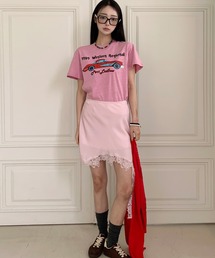 【UNE ORIGINAL】ユニークプリントヴィンテージ半袖Tシャツ