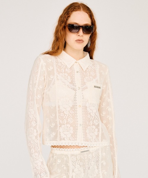 PRANK PROJECT(プランクプロジェクト)の「【2026Summer Pre-Order】クロシェレースシャツ / Crochet Lace Shirt(シャツ/ブラウス・レディース・ホワイト/ブラック・FREE)」の1枚目の写真