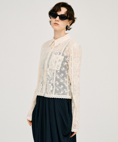 PRANK PROJECT(プランクプロジェクト)の「【2026Summer Pre-Order】クロシェレースシャツ / Crochet Lace Shirt(シャツ/ブラウス・レディース・ホワイト/ブラック・FREE)」の12枚目の写真