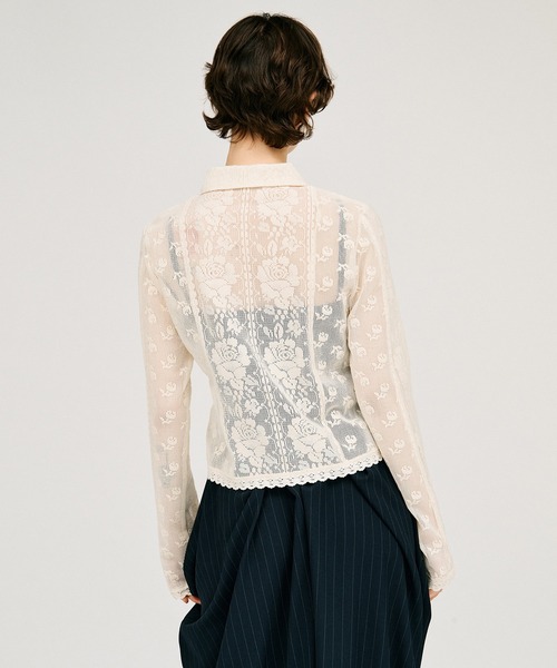 PRANK PROJECT(プランクプロジェクト)の「【2026Summer Pre-Order】クロシェレースシャツ / Crochet Lace Shirt(シャツ/ブラウス・レディース・ホワイト/ブラック・FREE)」の14枚目の写真