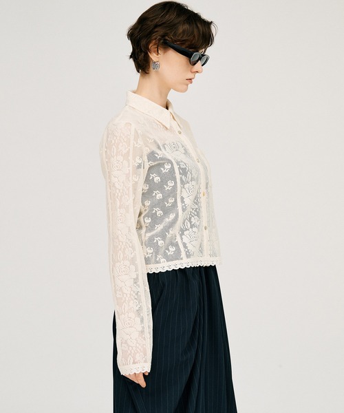 PRANK PROJECT(プランクプロジェクト)の「【2026Summer Pre-Order】クロシェレースシャツ / Crochet Lace Shirt(シャツ/ブラウス・レディース・ホワイト/ブラック・FREE)」の15枚目の写真