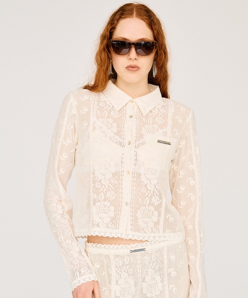 PRANK PROJECT(プランクプロジェクト)の「【2026Summer Pre-Order】クロシェレースシャツ / Crochet Lace Shirt(シャツ/ブラウス・レディース・ホワイト/ブラック・FREE)」の6枚目の写真