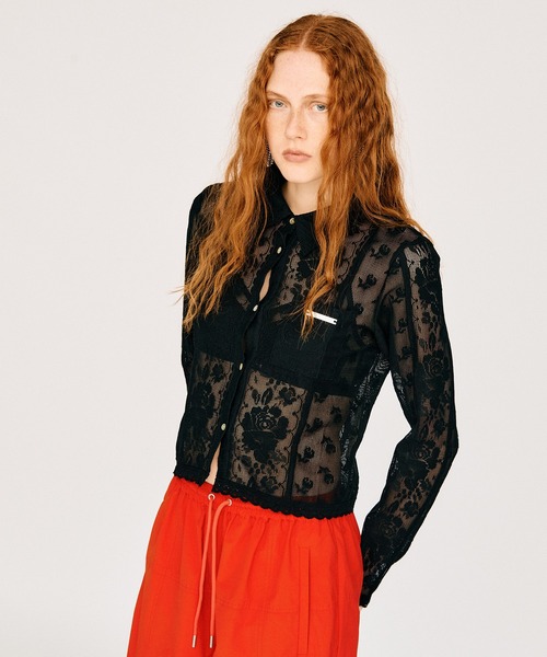 PRANK PROJECT(プランクプロジェクト)の「【2026Summer Pre-Order】クロシェレースシャツ / Crochet Lace Shirt(シャツ/ブラウス・レディース・ホワイト/ブラック・FREE)」の5枚目の写真