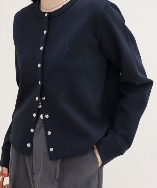 fredy emue(フレディエミュ)の「ドット釦ポンチカーディガン(カーディガン/ボレロ・レディース・グレー/アイボリー/ピンク/ネイビー・38)」の22枚目の写真