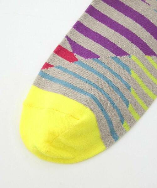 FRAPBOIS(フラボア)の「クワトロボーダーソックス(ソックス/靴下・レディース・ブルー/ブラック/イエロー・FREE)」の6枚目の写真