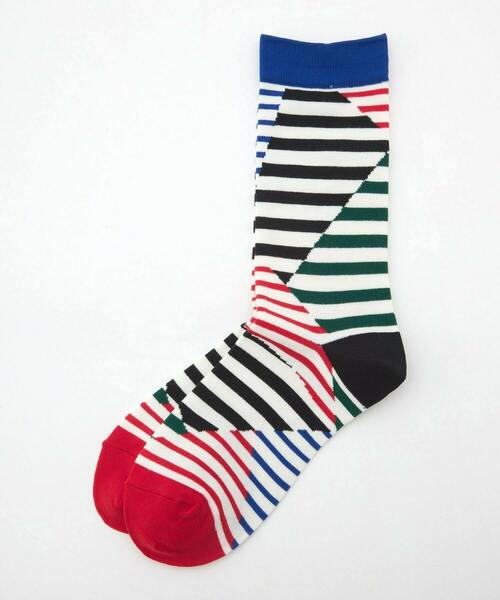 FRAPBOIS(フラボア)の「クワトロボーダーソックス(ソックス/靴下・レディース・ブルー/ブラック/イエロー・FREE)」の8枚目の写真