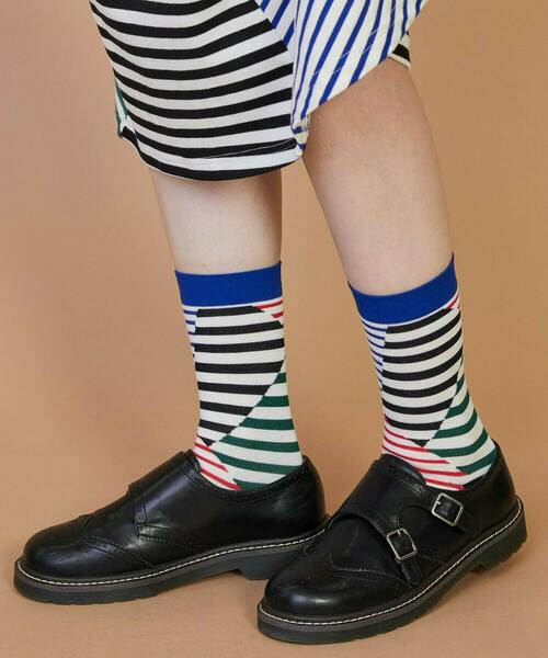 FRAPBOIS(フラボア)の「クワトロボーダーソックス(ソックス/靴下・レディース・ブルー/ブラック/イエロー・FREE)」の9枚目の写真