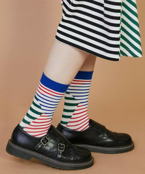 FRAPBOIS(フラボア)の「クワトロボーダーソックス(ソックス/靴下・レディース・ブルー/ブラック/イエロー・FREE)」の11枚目の写真