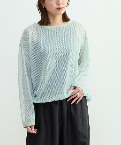 CONVERSE TOKYO(コンバーストウキョウ)の「MESH PULLOVER(Tシャツ/カットソー・レディース・ミント/オフホワイト/ブラック・FREE)」の3枚目の写真