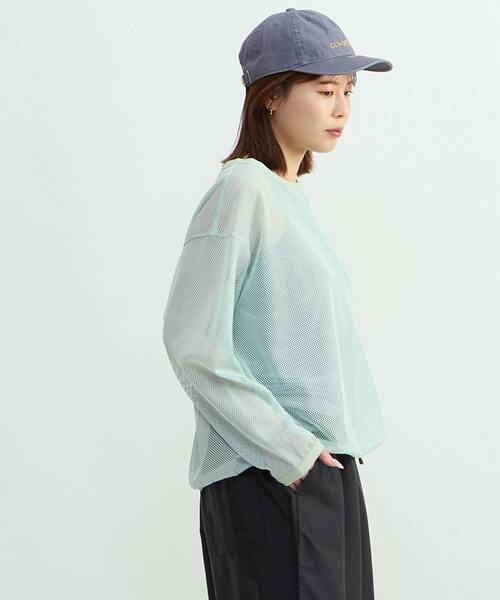 CONVERSE TOKYO(コンバーストウキョウ)の「MESH PULLOVER(Tシャツ/カットソー・レディース・ミント/オフホワイト/ブラック・FREE)」の22枚目の写真