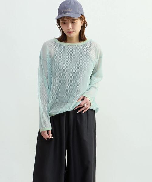 CONVERSE TOKYO(コンバーストウキョウ)の「MESH PULLOVER(Tシャツ/カットソー・レディース・ミント/オフホワイト/ブラック・FREE)」の21枚目の写真