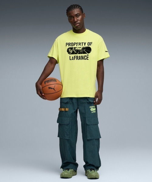 PUMA(プーマ)の「PUMA LAFRANCE SUPPLY TEE II(プーマ ラフランス サプライ ティー ツー)(Tシャツ/カットソー・メンズ・フレッシュイエロー/ブラック系・SMALL/MEDIUM/LARGE/X-LARGE/XX-LARGE)」の3枚目の写真