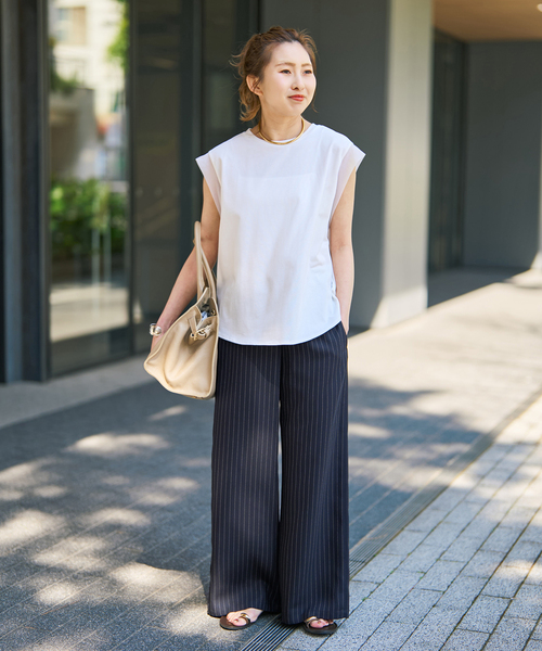Spick & Span(スピックアンドスパン)の「《新色有り / 追加》ジョーゼットイージーパンツ(スラックス・レディース・その他9/マルチ・38/36)」の4枚目の写真