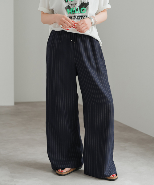 Spick & Span(スピックアンドスパン)の「《新色有り / 追加》ジョーゼットイージーパンツ(スラックス・レディース・その他9/マルチ・38/36)」の20枚目の写真