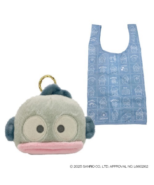 sanrio/サンリオキャラクターズ ぬいぐるみエコバッグ くすみレトロ