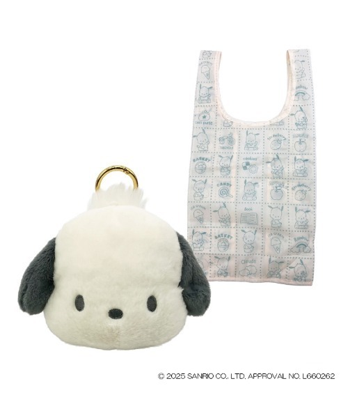 sanrio（サンリオ）の「sanrio/サンリオキャラクターズ　ぬいぐるみエコバッグ　くすみレトロ（エコバッグ/サブバッグ・レディース・ホワイト/ピンク系その他/レッド系その他/ブルー系その他・ONE SIZE）」の2枚目の写真