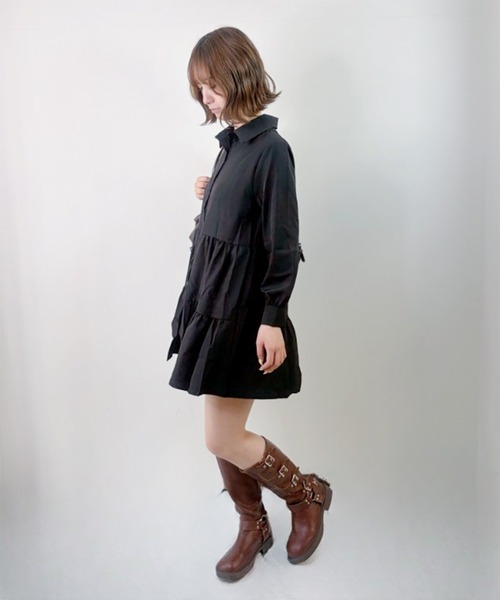 frunco（フランコ）の「【ZOZOTOWN限定】シャツワンピース（シャツワンピース・レディース・ブラック/ホワイト・FREE）」の17枚目の写真