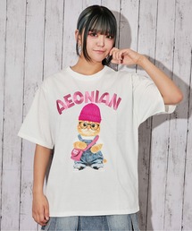 《刺繍ロゴ×帽子ネコ》オーバーサイズTシャツ/ストリート/春夏/全4色