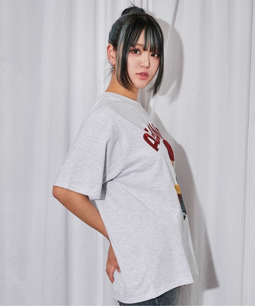 GORGE(ゴージ)の「《刺繍ロゴ×帽子ネコ》オーバーサイズTシャツ/ストリート/春夏/全4色(Tシャツ/カットソー・レディース・カーキ/オートミール/ネイビー/オフホワイト・F)」の9枚目の写真