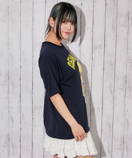 GORGE(ゴージ)の「《刺繍ロゴ×帽子ネコ》オーバーサイズTシャツ/ストリート/春夏/全4色(Tシャツ/カットソー・レディース・カーキ/オートミール/ネイビー/オフホワイト・F)」の5枚目の写真