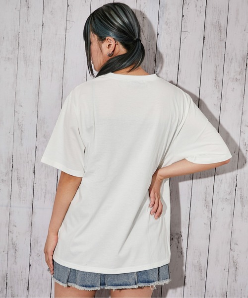 GORGE(ゴージ)の「《刺繍ロゴ×帽子ネコ》オーバーサイズTシャツ/ストリート/春夏/全4色(Tシャツ/カットソー・レディース・カーキ/オートミール/ネイビー/オフホワイト・F)」の16枚目の写真