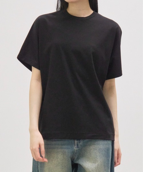 GOOD PEOPLE GOOD STITCHING GOOD PRODUCT(グッドピープルグッドスティッチンググッドプロダクト)の「【GOOD PEOPLE GOOD STITCHING GOOD PRODUCT/グッドピープルグッドスティッチンググッドプロダクト】Crew Neck Dolman Sleeve T/クルーネックドルマンスリーブTシャツ(Tシャツ/カットソー・レディース・ブラック/ホワイト/ネイビー・SMALL)」の2枚目の写真