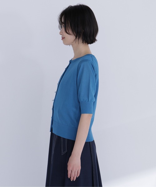 NATURAL BEAUTY BASIC(ナチュラルビューティーベーシック)の「クリアボタンシアーカーディガン(カーディガン/ボレロ・レディース・ピンク/ブラック/ブルー系その他/オフホワイト・フリ-)」の18枚目の写真