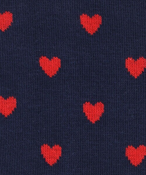 BLEU FORET（ブルーフォレ）の「＜BLEU FORET＞ 6358 Hearts（ソックス/靴下・レディース・ネイビー・FREE）」の2枚目の写真