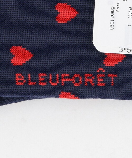BLEU FORET（ブルーフォレ）の「＜BLEU FORET＞ 6358 Hearts（ソックス/靴下・レディース・ネイビー・FREE）」の3枚目の写真