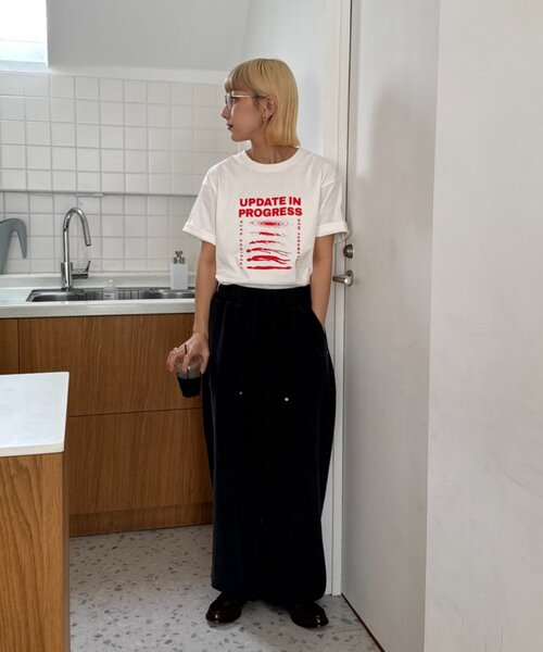 CIAOPANIC TYPY(チャオパニックティピー)の「【UNISEX】【WEB限定】宇宙人プリントTシャツ(Tシャツ/カットソー・メンズ・パープル/イエロー/ホワイト/チャコールグレー/グレー・MEDIUM/LARGE/XX-LARGE)」の8枚目の写真