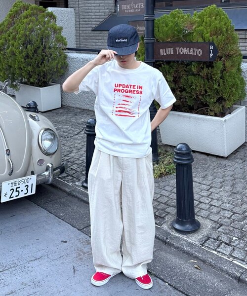 CIAOPANIC TYPY(チャオパニックティピー)の「【UNISEX】【WEB限定】宇宙人プリントTシャツ(Tシャツ/カットソー・メンズ・パープル/イエロー/ホワイト/チャコールグレー/グレー・MEDIUM/LARGE/XX-LARGE)」の9枚目の写真