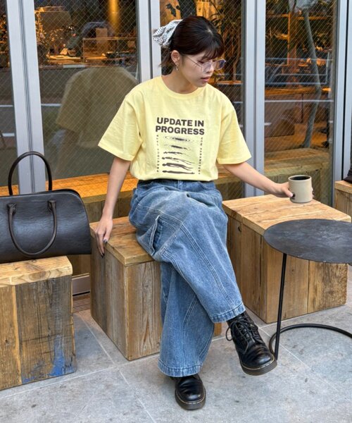 CIAOPANIC TYPY(チャオパニックティピー)の「【UNISEX】【WEB限定】宇宙人プリントTシャツ(Tシャツ/カットソー・メンズ・パープル/イエロー/ホワイト/チャコールグレー/グレー・MEDIUM/LARGE/XX-LARGE)」の10枚目の写真