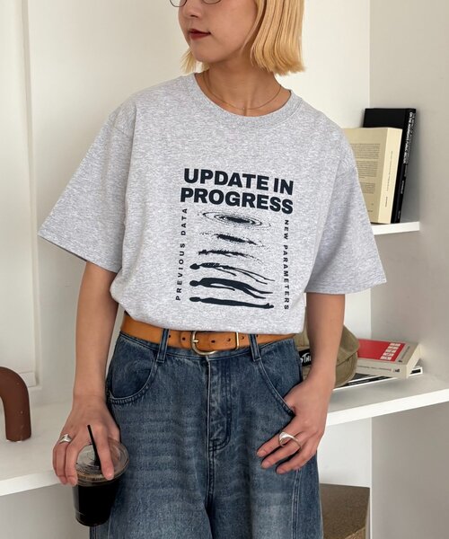 CIAOPANIC TYPY(チャオパニックティピー)の「【UNISEX】【WEB限定】宇宙人プリントTシャツ(Tシャツ/カットソー・メンズ・パープル/イエロー/ホワイト/チャコールグレー/グレー・MEDIUM/LARGE/XX-LARGE)」の18枚目の写真