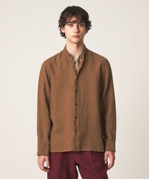 ユナイテッドアローズ　ブラウス　茶色　ブラウン　36 UNITED ARROWS（ユナイテッドアローズ） ブラウス シャツ シルクライク