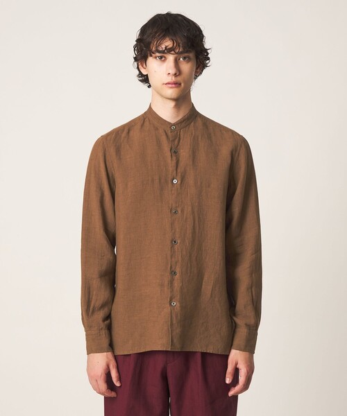 UNITED ARROWS(ユナイテッドアローズ)の「LIBECO リネン バンドカラー シャツ(シャツ/ブラウス・メンズ・ブラック/ブラウン系/ナチュラル・S/M/XL/L)」の20枚目の写真