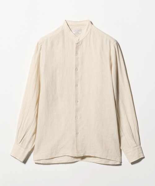 UNITED ARROWS(ユナイテッドアローズ)の「LIBECO リネン バンドカラー シャツ(シャツ/ブラウス・メンズ・ブラック/ブラウン系/ナチュラル・S/M/XL/L)」の14枚目の写真