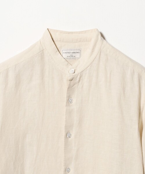 UNITED ARROWS(ユナイテッドアローズ)の「LIBECO リネン バンドカラー シャツ(シャツ/ブラウス・メンズ・ブラック/ブラウン系/ナチュラル・S/M/XL/L)」の13枚目の写真