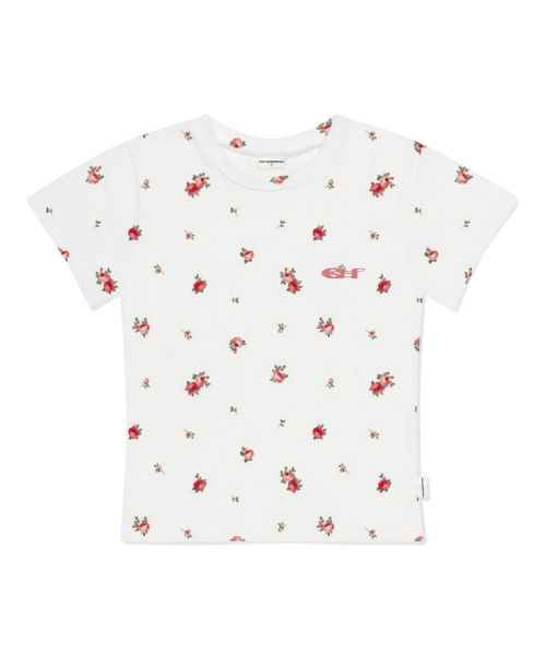 ESCAPEFROM(エスケープフロム)の「ソフトローズフルプリントスリムフィット半袖Tシャツアイボリー(Tシャツ/カットソー・レディース・その他・MEDIUM)」の2枚目の写真
