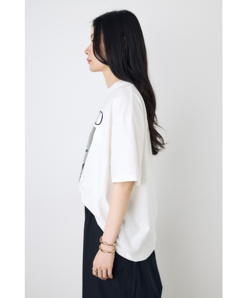 AZUL by moussy(アズールバイマウジー)の「フォトプリントTシャツ(Tシャツ/カットソー・レディース・ホワイト/ライトブラック・SMALL/MEDIUM)」の13枚目の写真