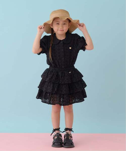 Lycee mine(リセマイン)の「【安心/インパン付き】【綿100%】コットンレースティアードスカート【子供服】【キッズ】【女の子】(スカート・キッズ・ブラック/オフホワイト・120cm/150cm/130cm/100cm/110cm/140cm)」の20枚目の写真