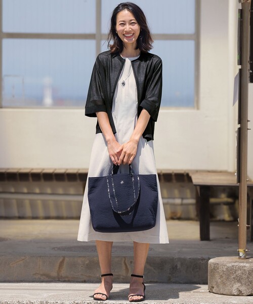 J.PRESS(ジェイプレス)の「【WEB限定カラーあり】アキハ BREEZE COOL ワンピース(ワンピース・レディース・ブラウン系/グレー系/ライトグレー系・9/11)」の6枚目の写真