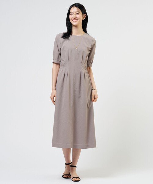 J.PRESS(ジェイプレス)の「【WEB限定カラーあり】アキハ BREEZE COOL ワンピース(ワンピース・レディース・ブラウン系/グレー系/ライトグレー系・9/11)」の10枚目の写真