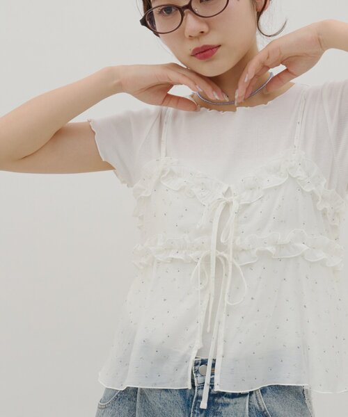 DISCOAT(ディスコート)の「【umm.】花柄キャミ×Tシャツセット(Tシャツ/カットソー・レディース・ライトグレー/レモンイエロー/オフホワイト・FREE)」の13枚目の写真